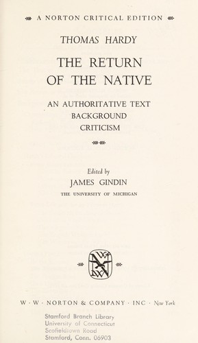 Copertina di The Return of the Native