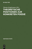 Copertina di Theoretische Positionen zur Konkreten Poesie