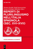Copertina di Reperti di plurilinguismo nell’Italia spagnola (sec. XVI-XVII)