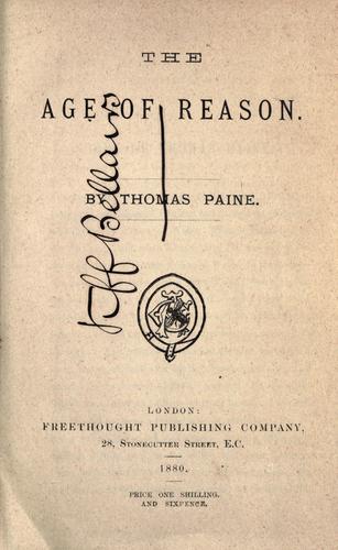 Copertina di The Age of Reason