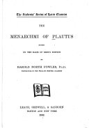 Copertina di The Menaechmi of Plautus