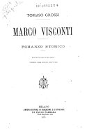 Copertina di Marco Visconti romanzo storico