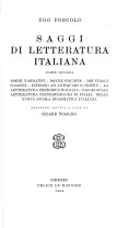 Copertina di Edizione nazionale delle opere: pt.1-2. Saggi di letteratura italiana