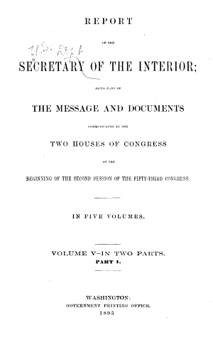Copertina di Annual Reports of the Department of the Interior ...