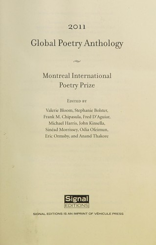 Copertina di Global poetry anthology