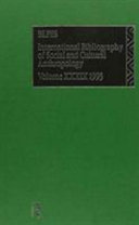 Copertina di Bibliographie Internationale D'anthropologie Sociale Et Culturelle 1993