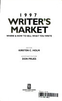 Copertina di Writer's Market, 1997