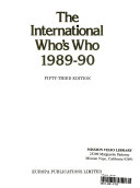 Copertina di The International Who's Who, 1989-90