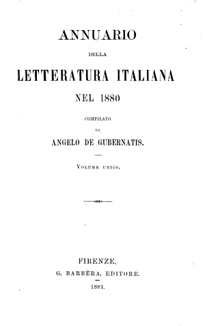 Copertina di Annuario della letteratura italiana