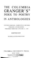 Copertina di The Columbia Granger's Index to Poetry in Anthologies