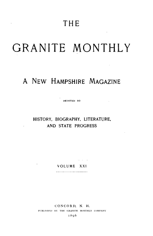 Copertina di The Granite Monthly