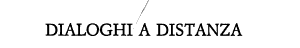 Copertina di Dialoghi a distanza