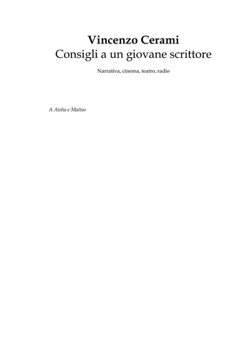 Copertina di Consigli a un giovane scrittore