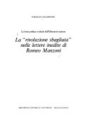 Copertina di La "rivoluzione sbagliata" nelle lettere inedite di Romeo Manzoni