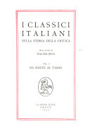 Copertina di I classici italiani nella storia della critica: Da Dante al Tasso