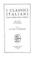 Copertina di I classici italiani nella storia della critica: Da Vico a D'Annunzio