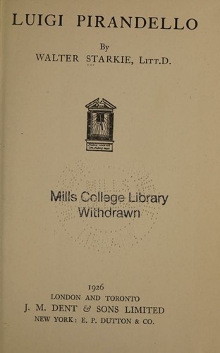Copertina di Luigi Pirandello