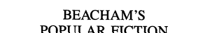 Copertina di Beacham's Popular Fiction in America