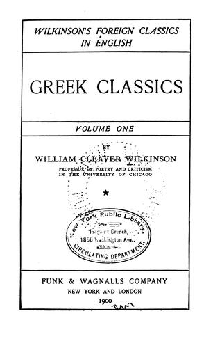 Copertina di ... Greek classics..