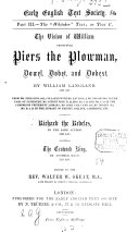 Copertina di The Vision of William Concerning Piers the Plowman