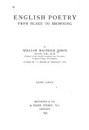 Copertina di English Poetry from Blake to Browning