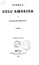 Copertina di Storia dell'America di Guglielmo Robertson - Palermo : stamp. di F. Garofalo, 1841