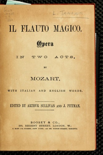 Copertina di Il flauto magico