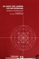 Copertina di Die Angst des Lehrers vor der Erziehung