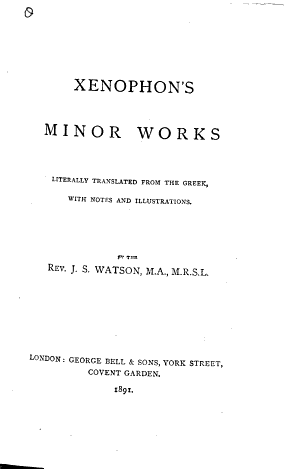 Copertina di Xenophon's Works