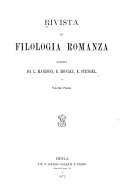 Copertina di Rivista di filologia romanza