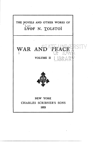Copertina di The Novels and Other Works of Lyof N. Tolstoï: War and peace