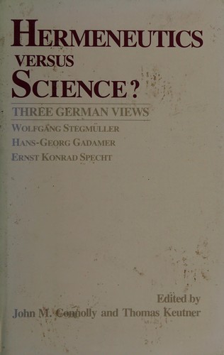 Copertina di Hermeneutics Versus Science