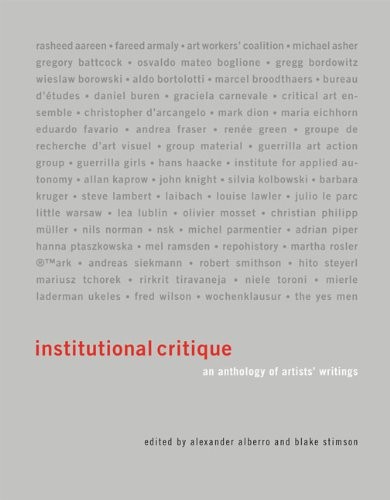 Copertina di Institutional Critique