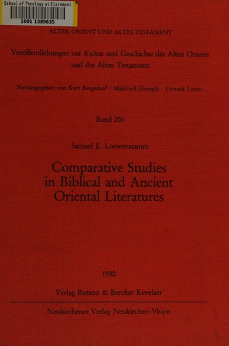 Copertina di Comparative studies in Biblical and ancient oriental literatures