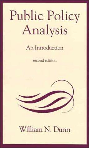 Copertina di Public Policy Analysis