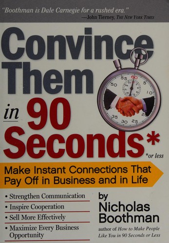 Copertina di Convince them in 90 seconds or less