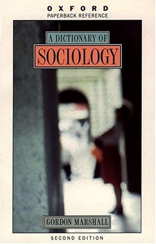 Copertina di A dictionary of sociology