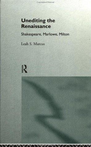 Copertina di Unediting the Renaissance
