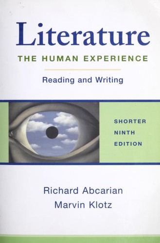 Copertina di Literature, The Human Experience, Reading and Writing--Shorter Ninth Edition