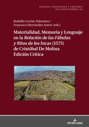 Copertina di Materialidad, Memoria y Lenguaje en la Relación de Las Fábulas y Ritos de Los Incas de Cristóbal de Molina