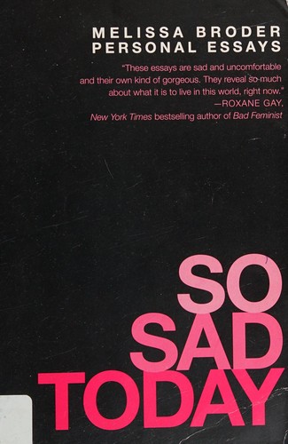 Copertina di So sad today