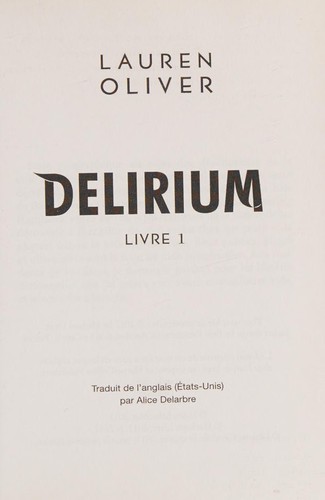 Copertina di Delirium