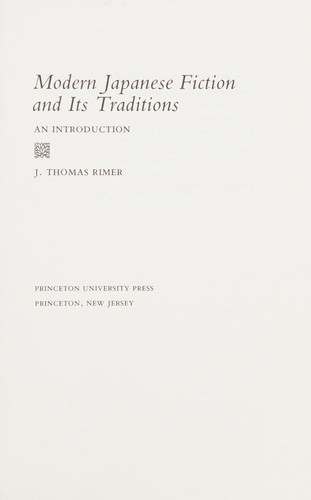 Copertina di Modern Japanese Fiction and Its Traditions