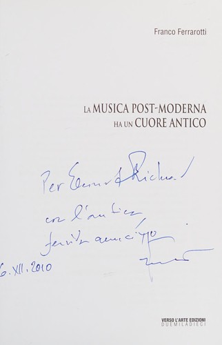 Copertina di La musica post-moderna ha un cuore antico