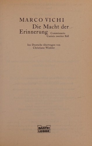 Copertina di Die Macht der Erinnerung