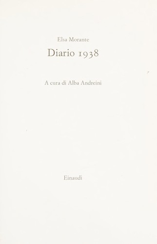 Copertina di Diario 1938