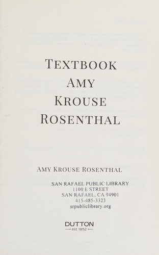 Copertina di Textbook Amy Krouse Rosenthal