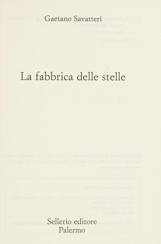 Copertina di La fabbrica delle stelle