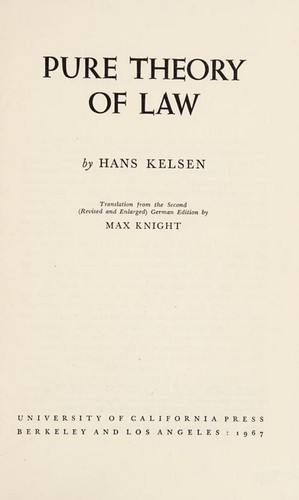 Copertina di Pure Theory of Law