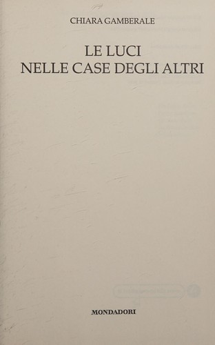 Copertina di Le luci nelle case degli altri